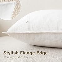 Vista 267 de Foindtower Paquete de 2 fundas de almohada decorativas de lino y liso, funda de cojín decorativa suave, estilo bohemio campestre para silla, sofá