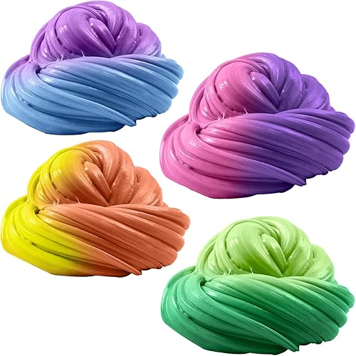 Miniatura 2 de Squeeze Craft Masilla de Frudge que cambia de color, sensible al calor, paquete de 4 masillas de limo, 2 onzas por recipiente, para estimulación