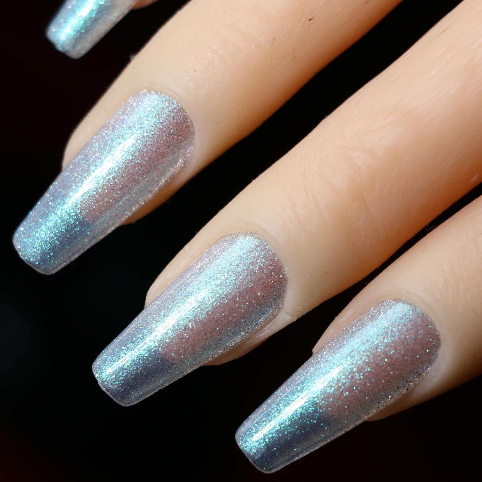 Aurora Cat Eye Gel Polish Kits Crystal Broken Diamond Magnetic Nail Polish Set Holographic Cats Eyes Gel Nail Polish Shiny Glitter Gel,Aurora Green