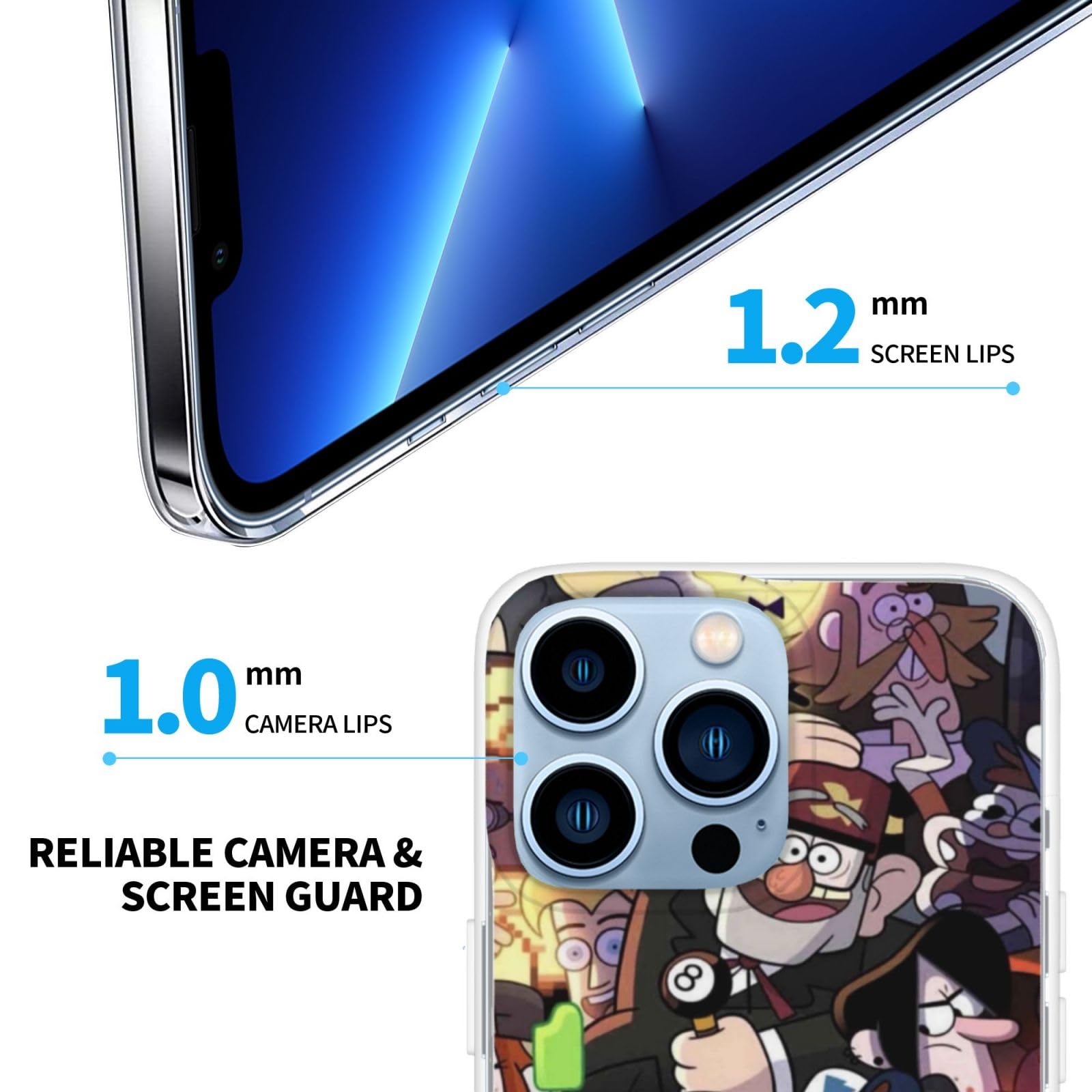 Amazon.co.jp: Iphone 13 Pro用カバー Gravity Falls 怪奇ゾーン