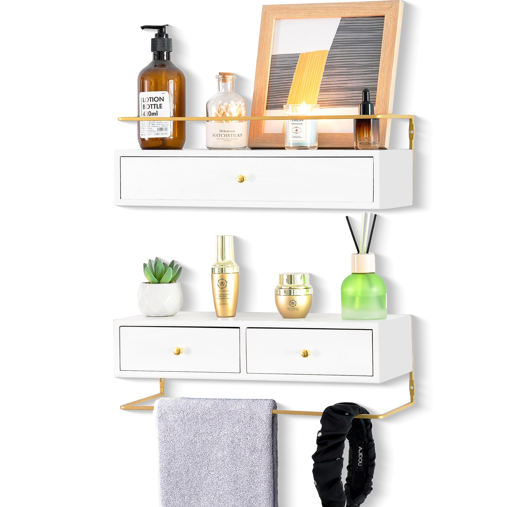 Dreampossible Floating Shelves with Drawers