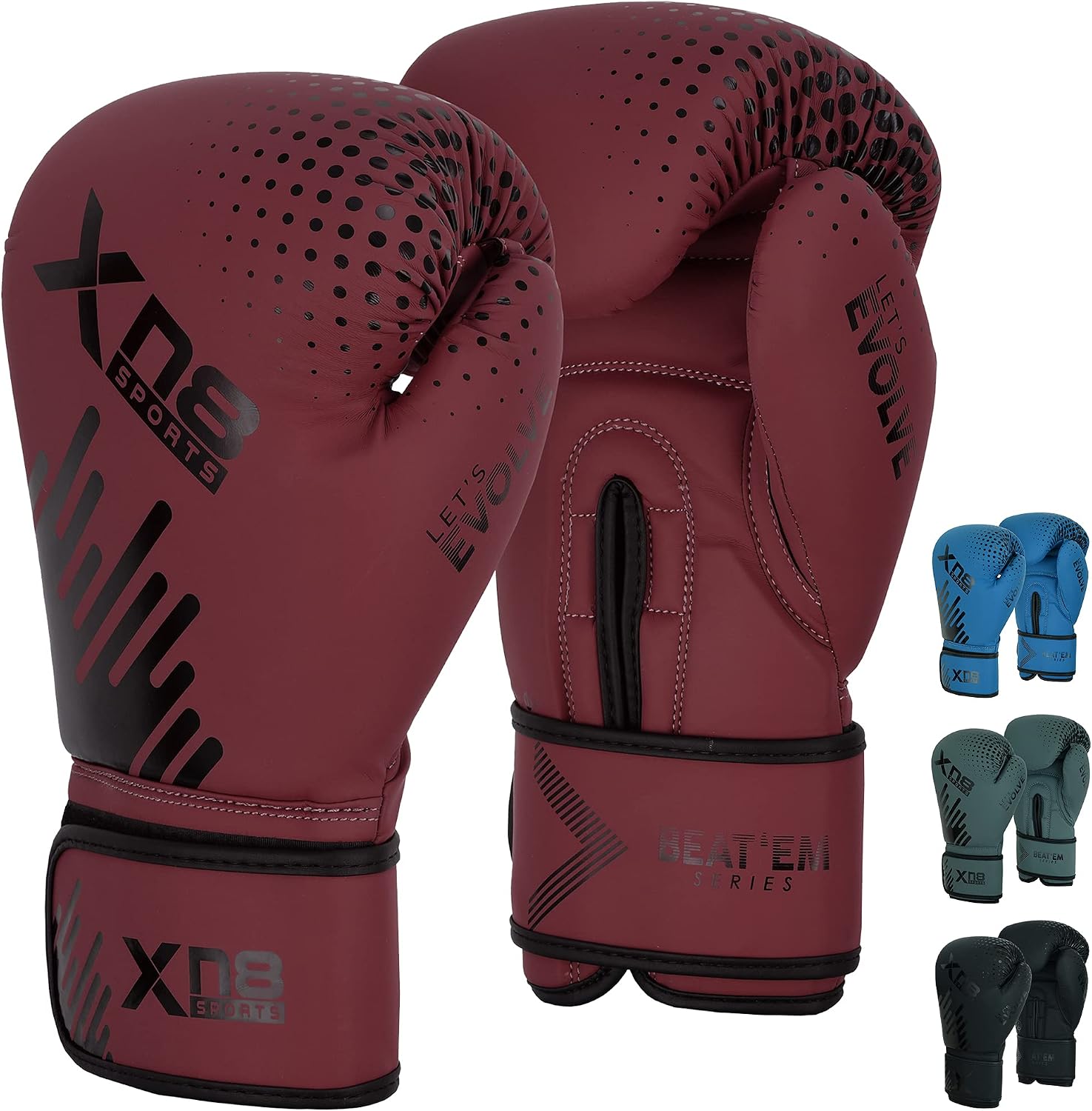 Xn8 Boxing Gloves for Men & Women Kickboxing Gloves for MMA Sparring Muay Thai Heavy Punching Bag Workout Training - Fighting Boxing Gloves 8 10 12 14 16 OZ