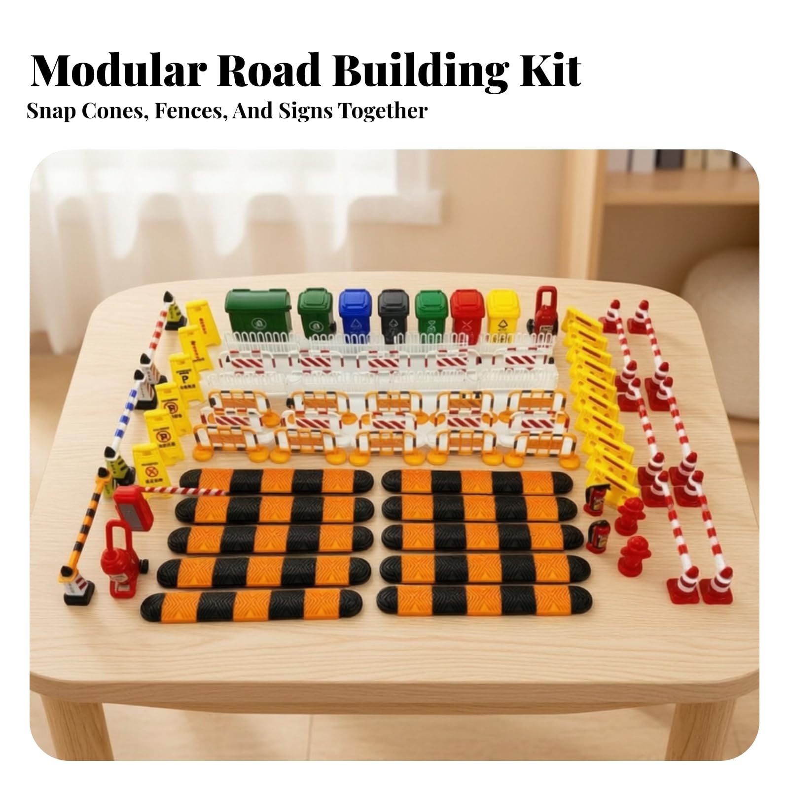 Modello di Traffico Le per Bambini | Colorato, Gioco Educativo l Traffico, Stimola la creatività, per Scrivania, Stile B