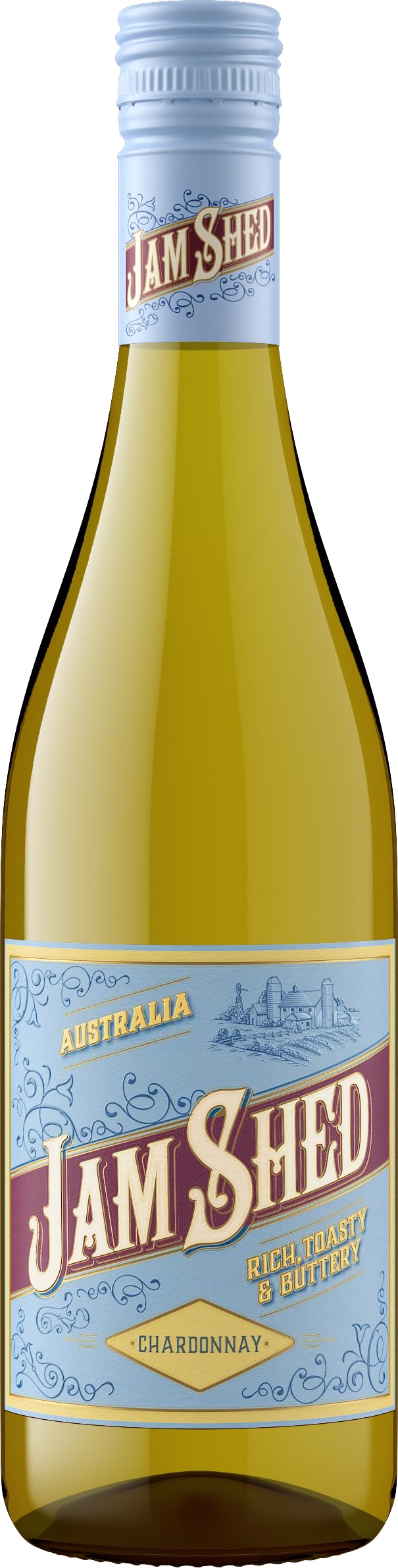 Jam Shed Chardonnay White Wine | 75cl | Rich, Toasty and Buttery