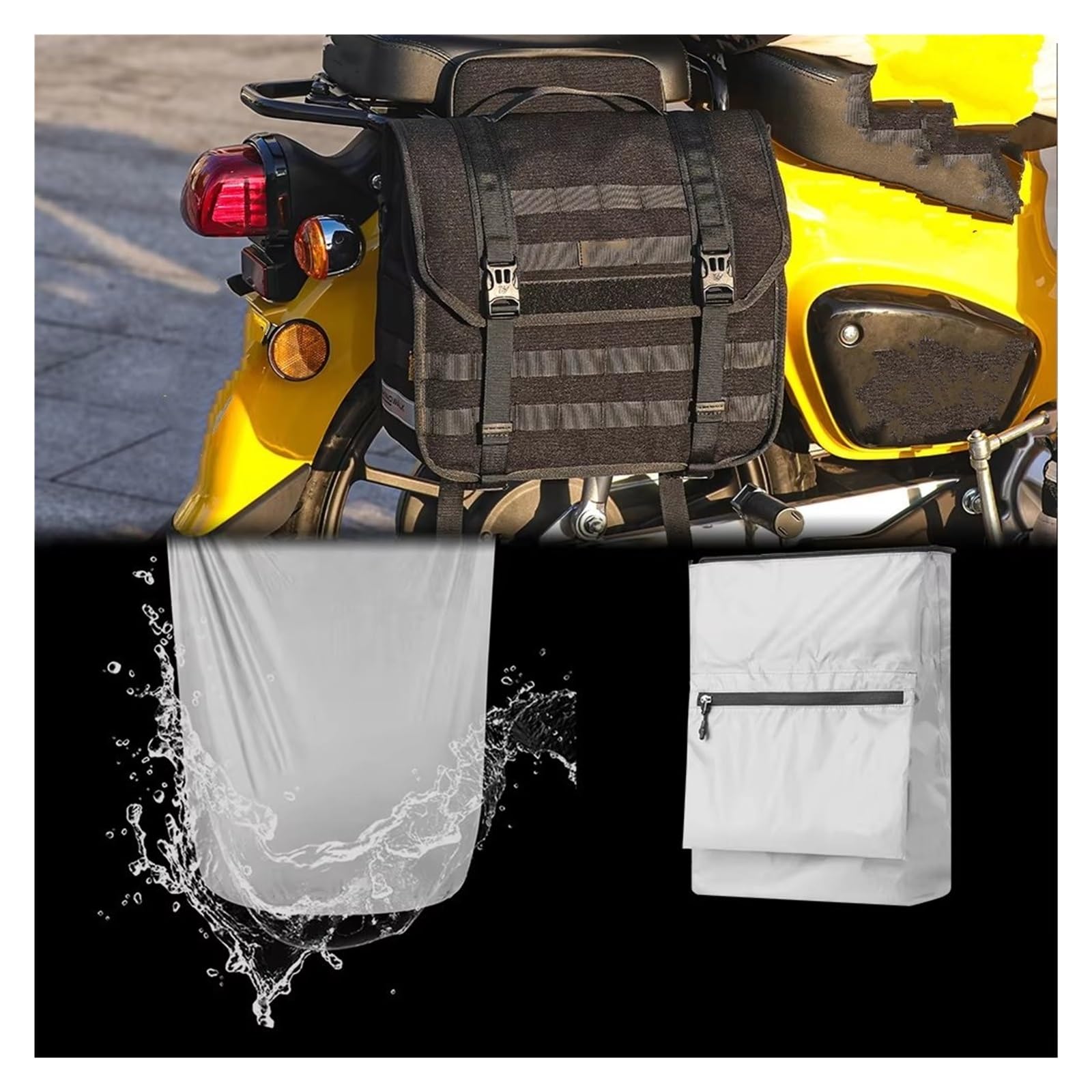 Borsa Posteriore Moto Borsa Laterale Impermeabile Motore Sgancio Rapido 13 Litri Bordo Supporto Interno Per Riporre Bagagli
