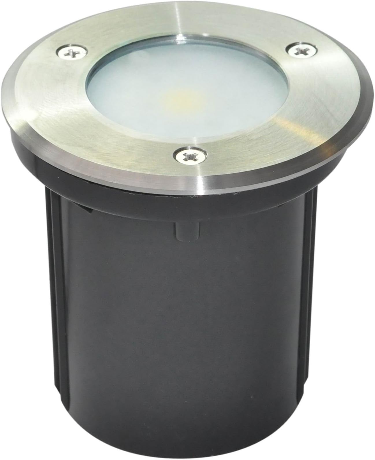Silbo SB8099 Low Voltage 12V 6W COB LED Indoor or Outdoor In-ground Landscape Waterproof Stainless Steel Flood Light-5500K-45 Watt Equal