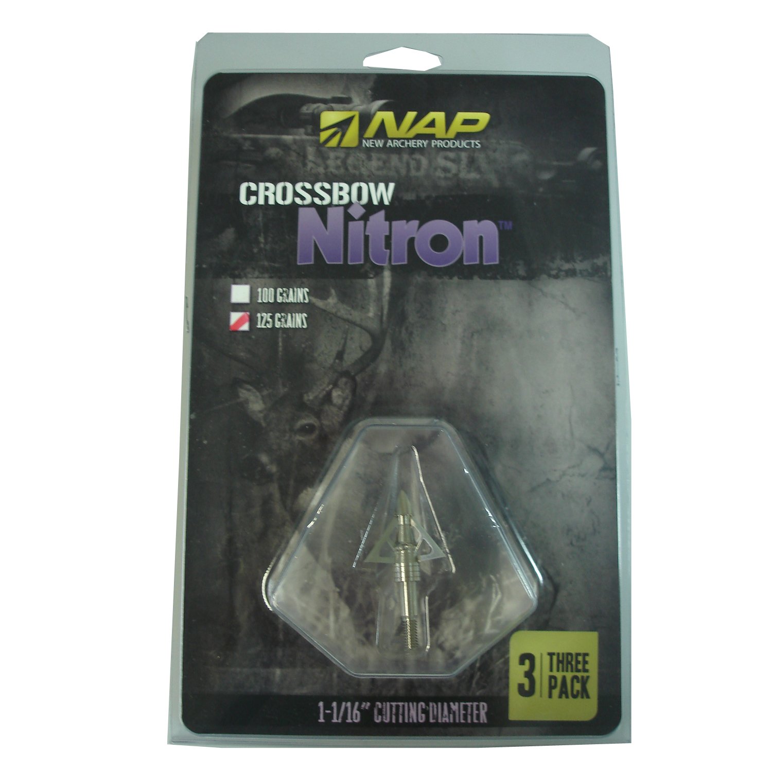 New Archery Products NAP Nitron 125 for Crossbow (3 Pack)