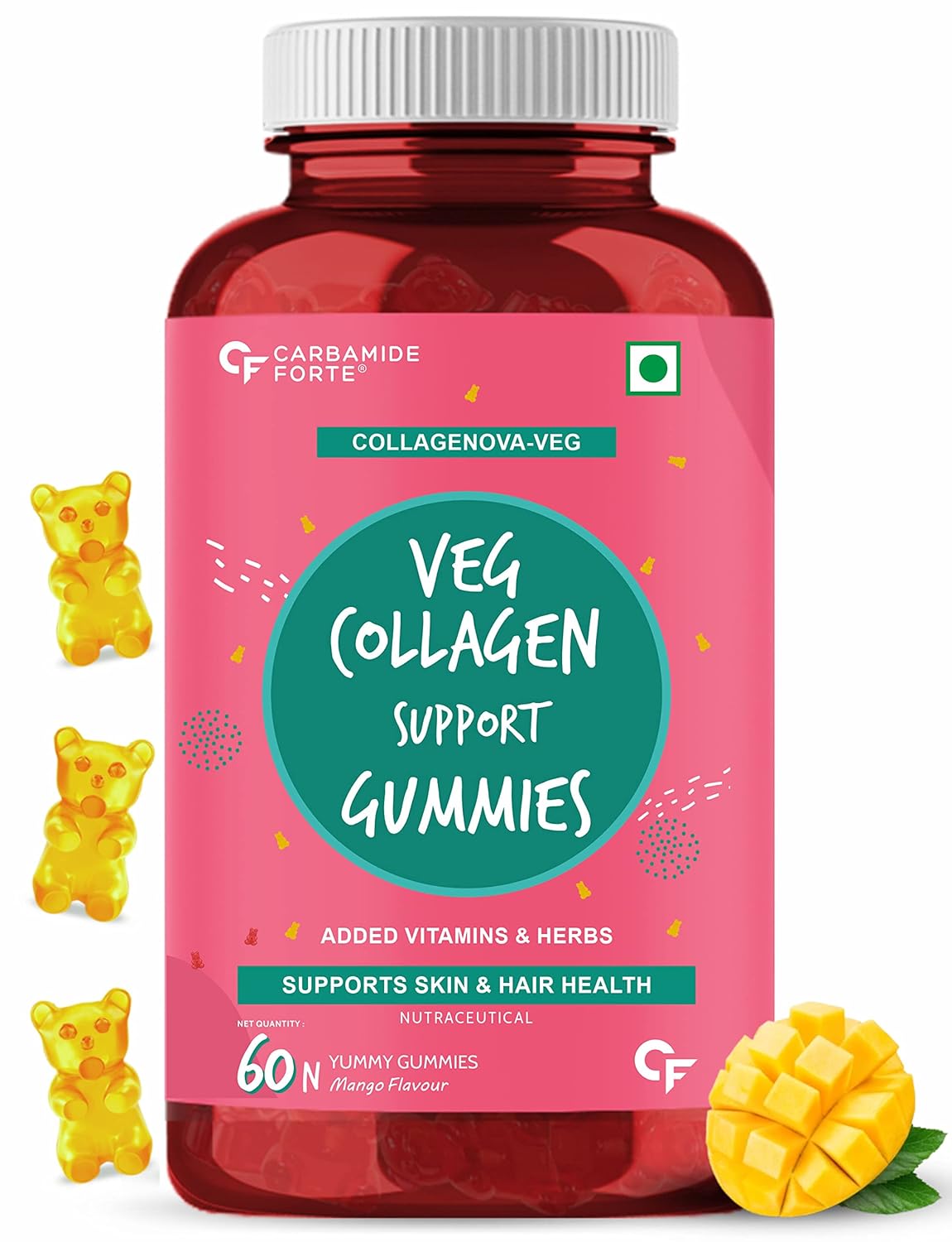 Carbamide Forte Veg Collagen Support Gummies Collagen Supplements for