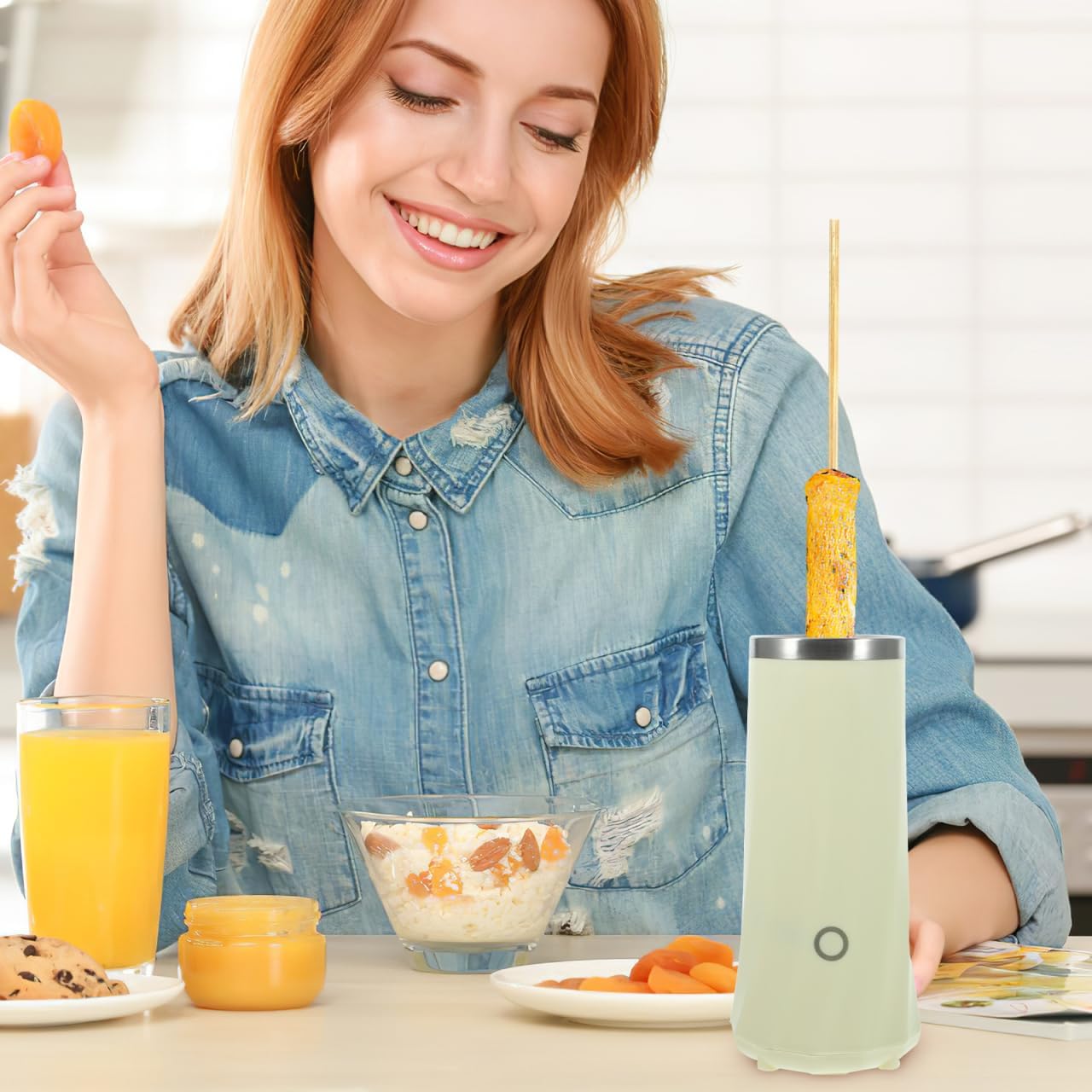 SOLUSTRE 1set Electric Egg Roll Maker Automatic Vertical Cooker for Sausage and Breakfast Compact and Convenient Design for Home and Office Use Acv Mini Egg Breakfast Machine
