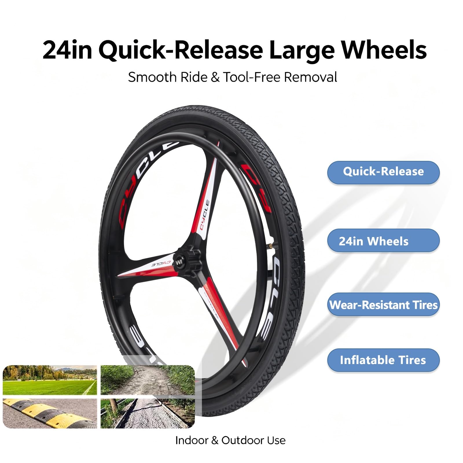 Sedia a Rotelle Pieghevole Leggera (Sedia Stretta), Carrozzina | Autospinta, Freno manuale, Poggiapiedi pieghevoli, da Transito，Alluminio, 14.5kg(Black,17.3in Seat Width)