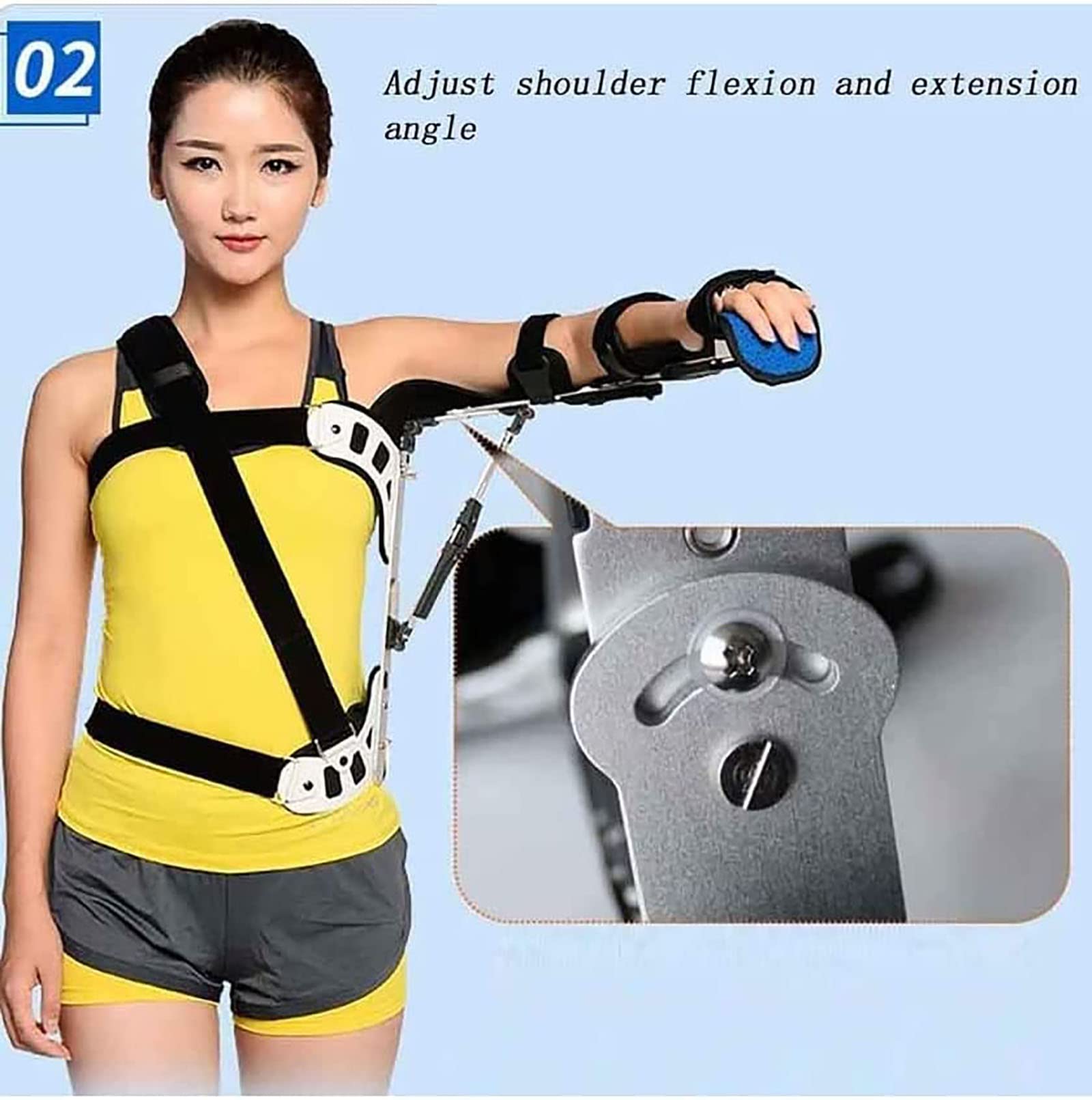 Órtesis de abducción de Hombro Ajustable Articulación de Hombro Soporte Fijo Soporte de fijación de Fractura humeral Cabestrillo de Brazo para inmovilizador de Lesiones de Hombro