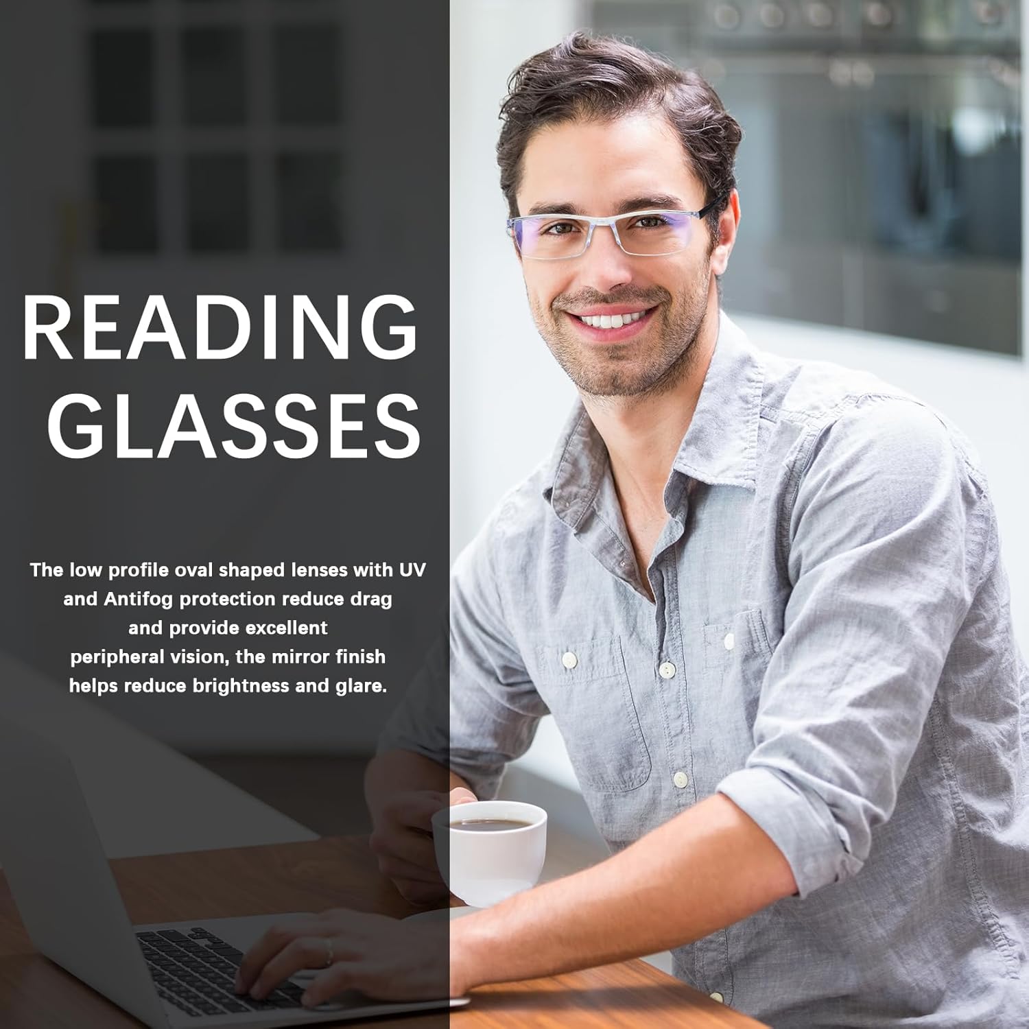 NORPERWIS Reading Glasses Men 3 pack Blue Light Blocking Readers Mens Spring Hinge Comfortable Glasses - Image 6