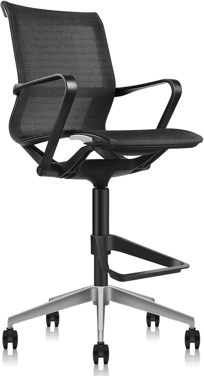 Bеѕt Cуbеr Dеаlѕ 🔥 MOOJIRS Ergonomic Drafting Chair | with Adjustable Seat Height and Foot Rest | Breathable Mesh Fabric | All aluminum alloy base with Multi-Direction Casters|for Standing Desk-Seat Height 23.82-29.33