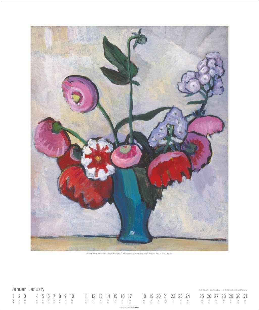 Gabriele Münter Kalender 2027: Kunstvoller Wandkalender mit expressiven Werken der bekannten deutschen Malerin des "Blauen Reiters". Großer Kunst-Kalender 2027. 46 x 55 cm