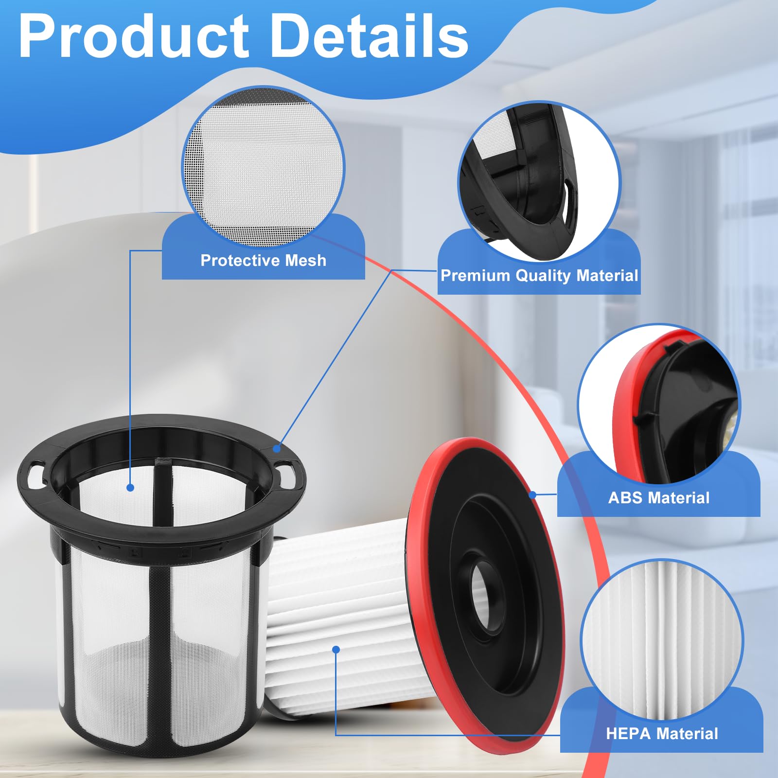 2x HEPA Ersatzfilter Für Bosch Unlimited 6 Staubsauger – Inkl. Reinigungsbürste, Waschbar