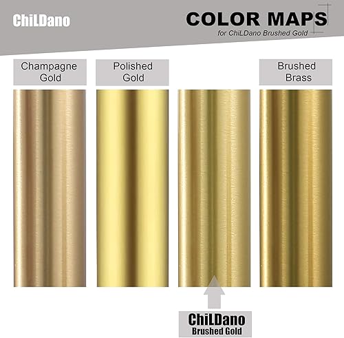 Miniatura 7 de Grifo de baño dorado con manguera de drenaje y suministro, 2 manijas de oro cepillado para fregadero de 3 agujeros, grifo de baño dorado CH3166BG