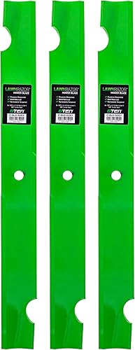 8TEN LawnRazor - Juego de cuchillas para Bad Boy Outlaw 72 pulgadas cubierta 038-7230-00 (elevación alta con muescas) paquete de 3