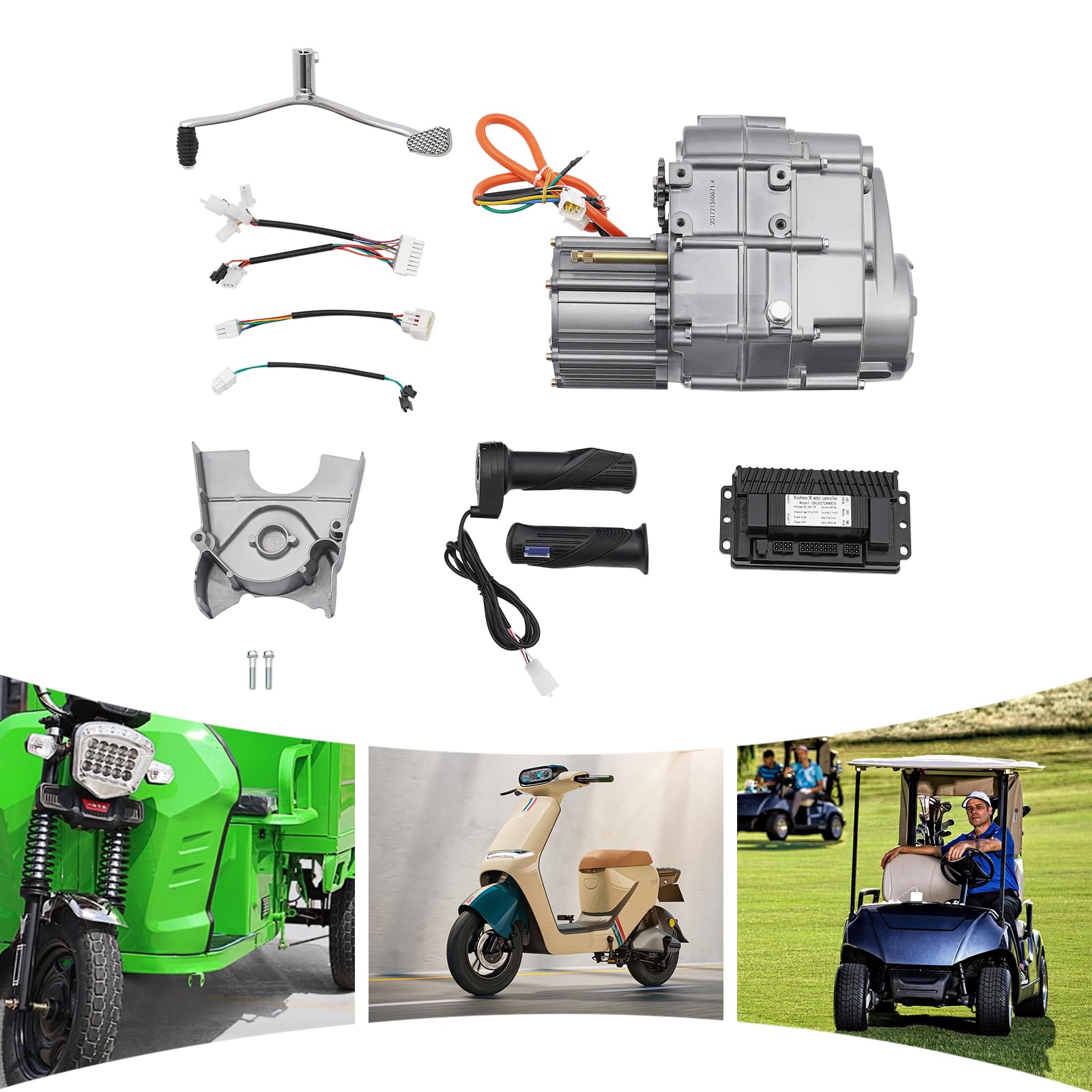 1000W Elektromotor-Kit Permanentmagnet DC Bürstenloser Motor für Strandautos Elektromotorräder ATVs