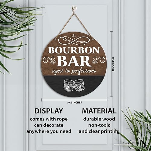 Miniatura 2 de Letrero de pared con diseño de bar de Bourbon, decoración de bar de whisky de granja para el hogar, cocina, pub, cueva, pub, rústico, hogar, bar,