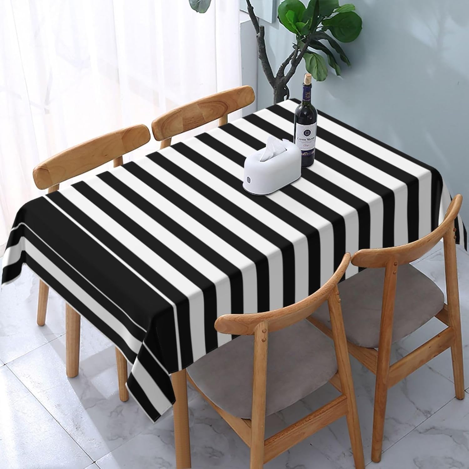 Nappe Anti Tache 140x240 cm pour Protéger la Table de Cuisine des Repas