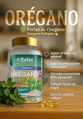 Miniatura 4 de Betel Natural Cápsulas blandas de orégano prémium - Carvacrol 80% - 90 cápsulas blandas