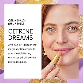 Winky Lux Citrine Glimmer Balm - Nourishing pH Lip Balm with Color Changing Golden Pink Tint, Hydrating Ceramides Soften Lips, Coconut Scent