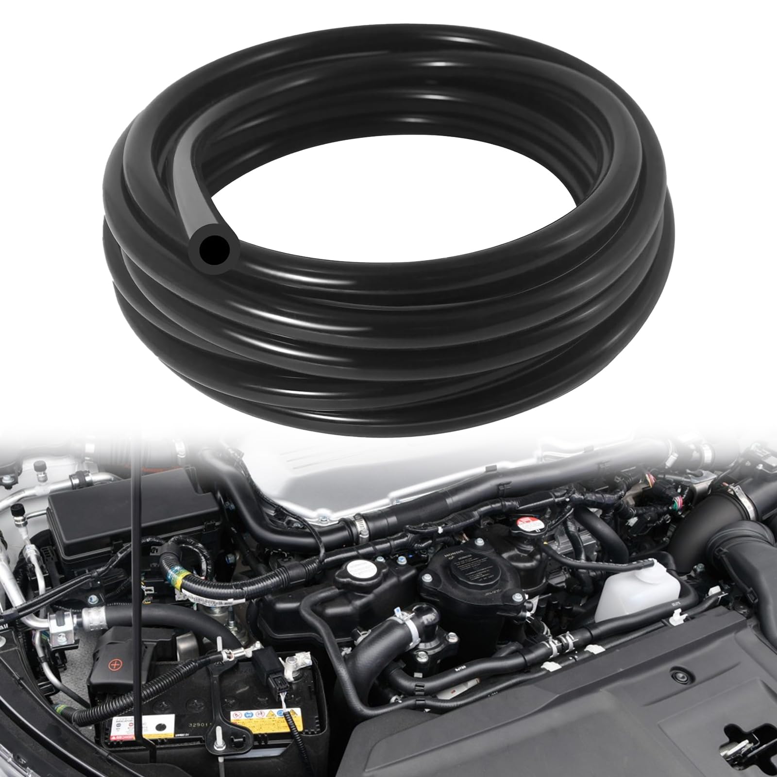 Car Silicone Vacuum Tubing Hose,Flexible Silicone Tube Rubber Tubing,High Temp Vacuum Hose Pipe,4mm ID 9mm OD 3M Car Vacuum Hose Line for Air Compressor Water Fluid Transfer (ID 4mm)