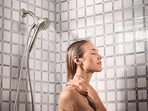 Miniatura 9 de Moen Engage Magnetix Spot Resist - Cabezal de ducha de mano de seis funciones de níquel cepillado de 35 pulgadas con sistema de acoplamiento