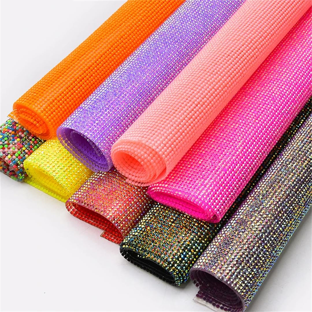 24X40cm Resina Strass Applique Foglio Ferro Su Mesh Trim Per Fai Da Te Abbigliamento Artigianato Gioielli E Decorazione Auto Oro Argento Strass Nastro