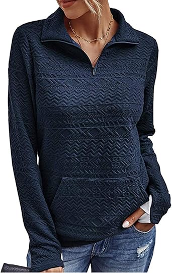 womens quilted pullover