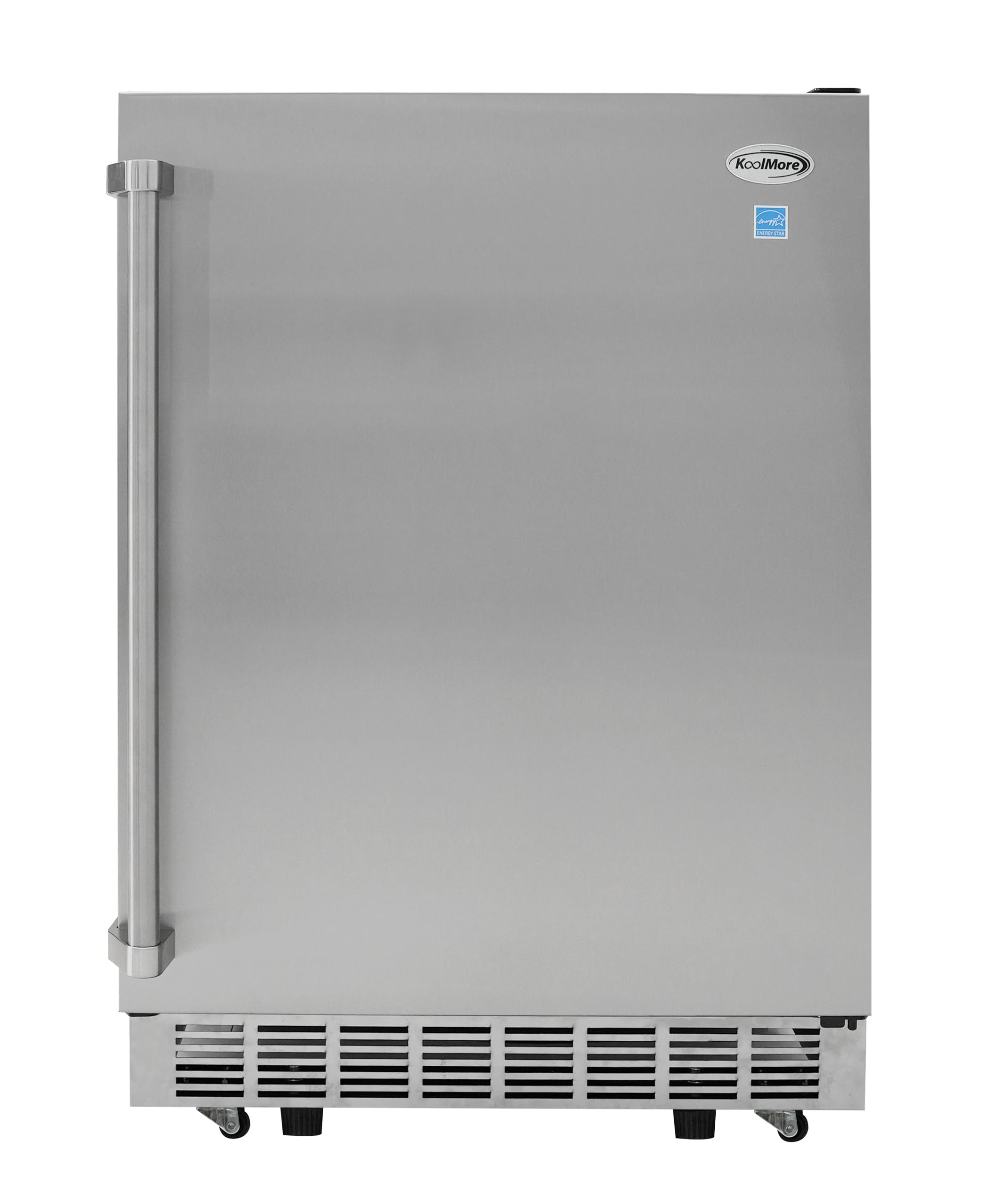 KoolMore 24 in. Outdoor Kitchen Stainless Steel Refrigerator 5.5 cu. ft. Capacity with Automatic defrost, Blue LED Lighting and IPX4 Rating, CSA Listed (KM-OKS-OFRC-58SS)