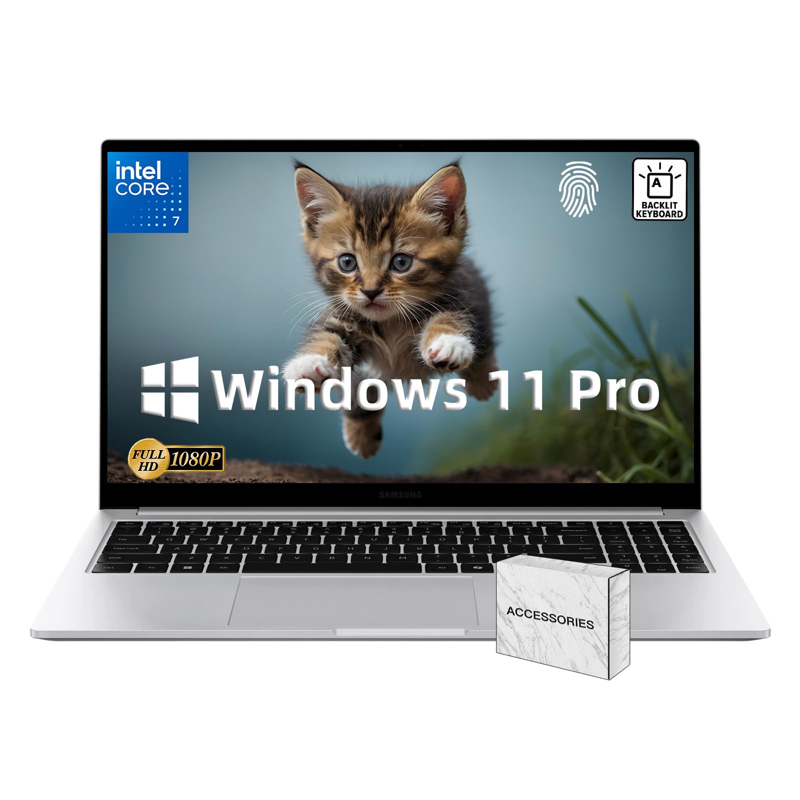 Samsung Galaxy Book4 Business Laptop - w Accessories Intel 10-Core 7-150U 15 6 FHD Display Backlit KB Fingerprint