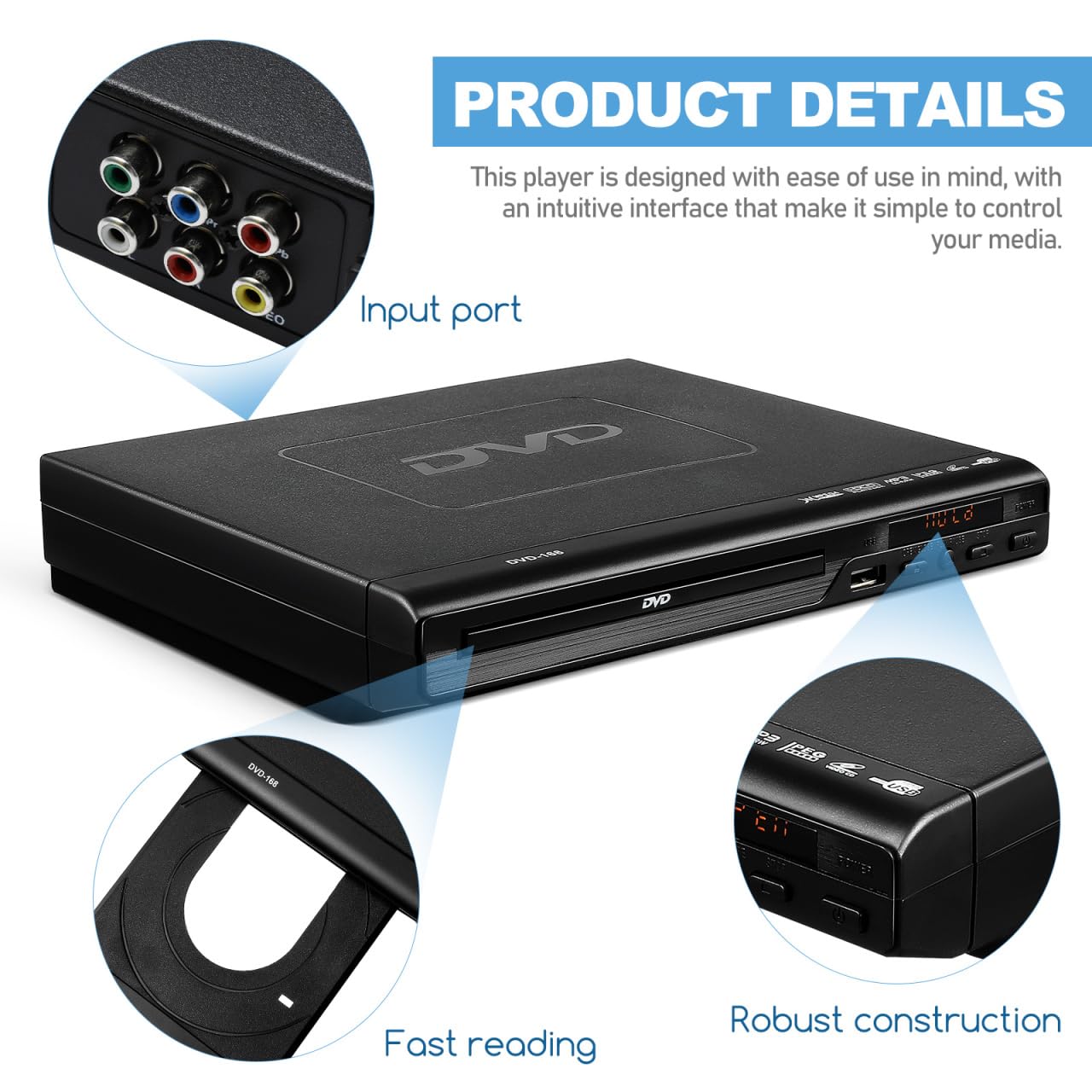 Housoutil DVD Player TV CD Learning Machine - Dettaglio