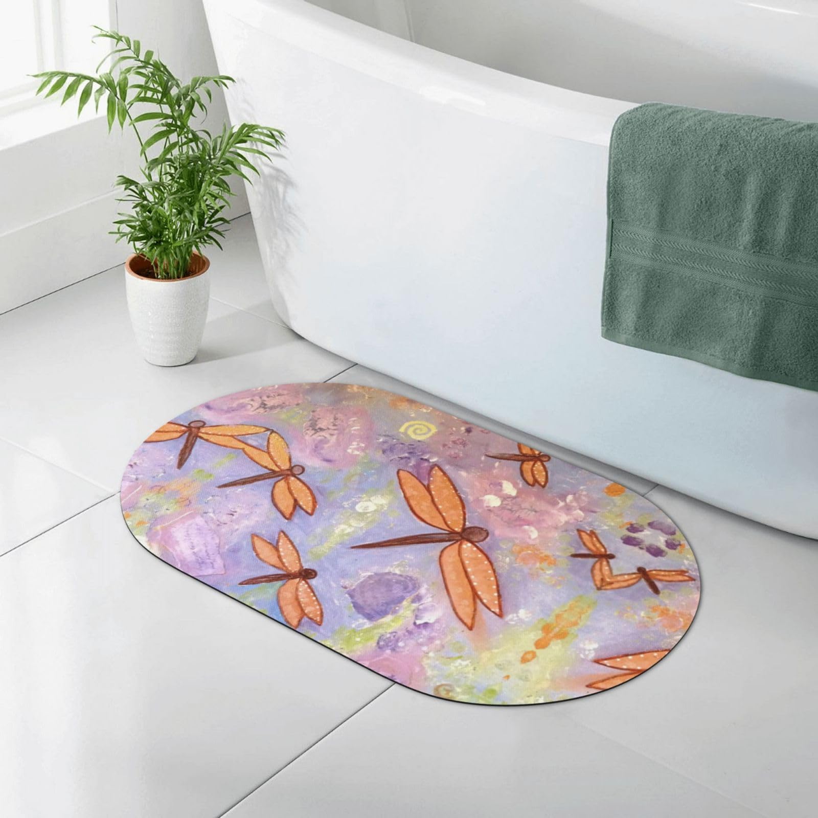 Tapis de salle de bain diatomée absorbant et antidérapant 50x80