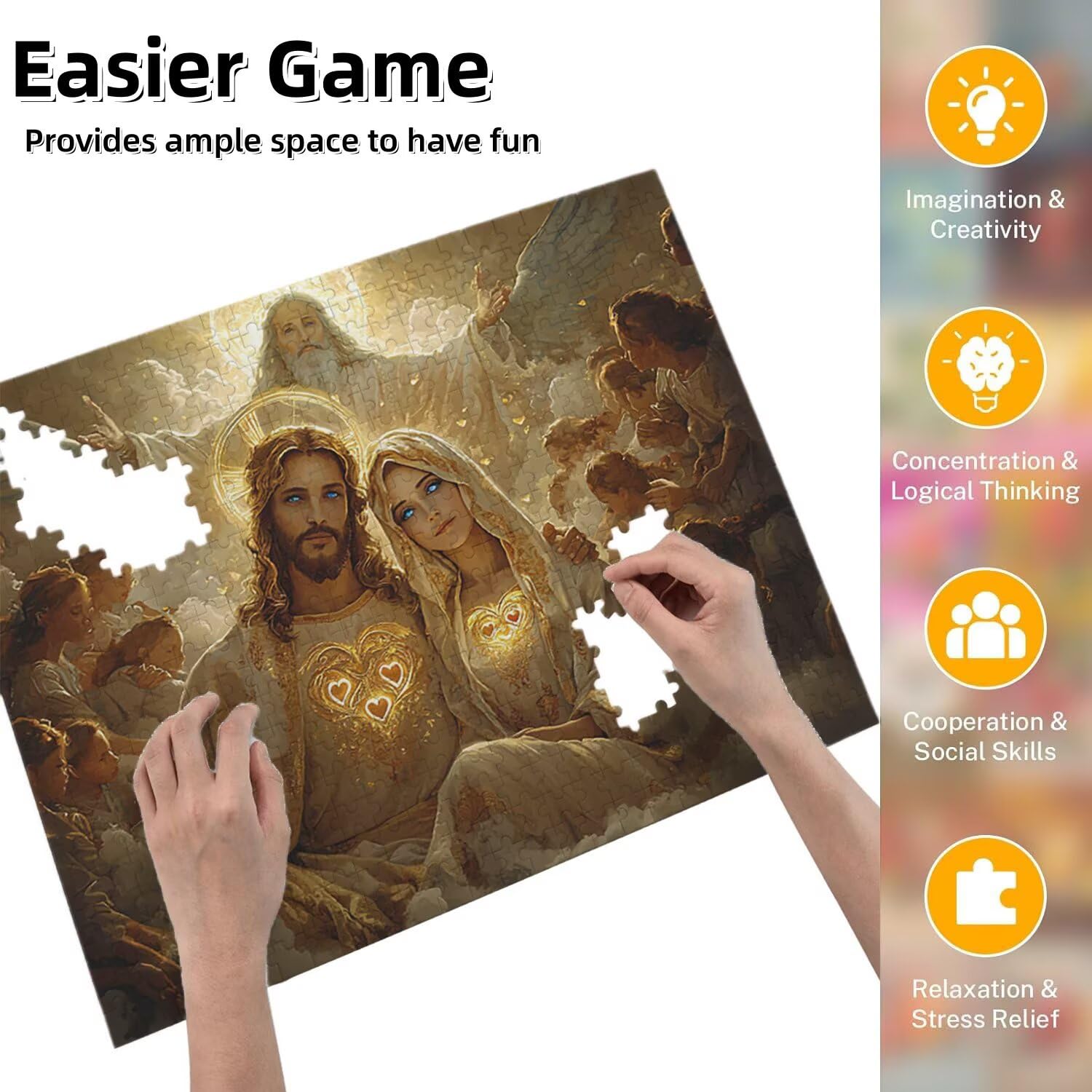 Jigsaw Puzzle, 5000 Pezzi Puzzle Classici, Coppia Puzzle Rilassamento Intelligence, Mpossibile Difficile Puzzle Impegnativo per Adulti Puzzle Gioco Familiare, Regalo per Amore Amico fr0-701
