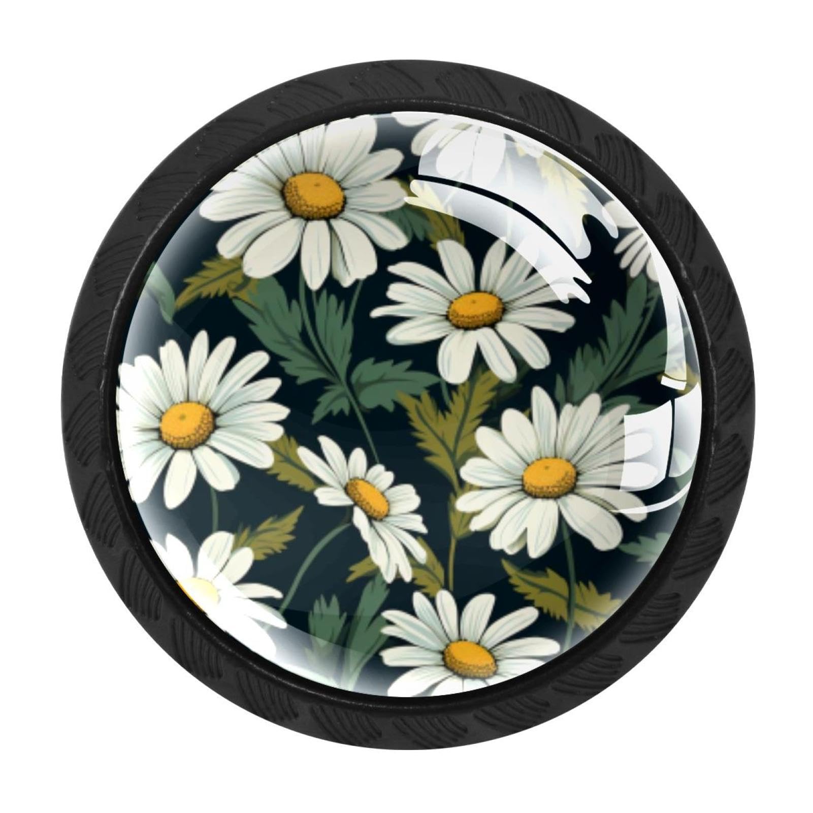 Chenzzzz Multicolored 09 4 Pieces Kitchen Cabinet Drawer Dresser Door Knobs Pulls Handles, Daisy
