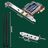 Vista 8 de Adaptador de red inalámbrico N 2.4GHz 300Mbps PCIE para Windows 11, 10, 8.1, 8, 7, XP (32/64bit), Windows Server y Linux PCs, tarjeta WiFi PCIE
