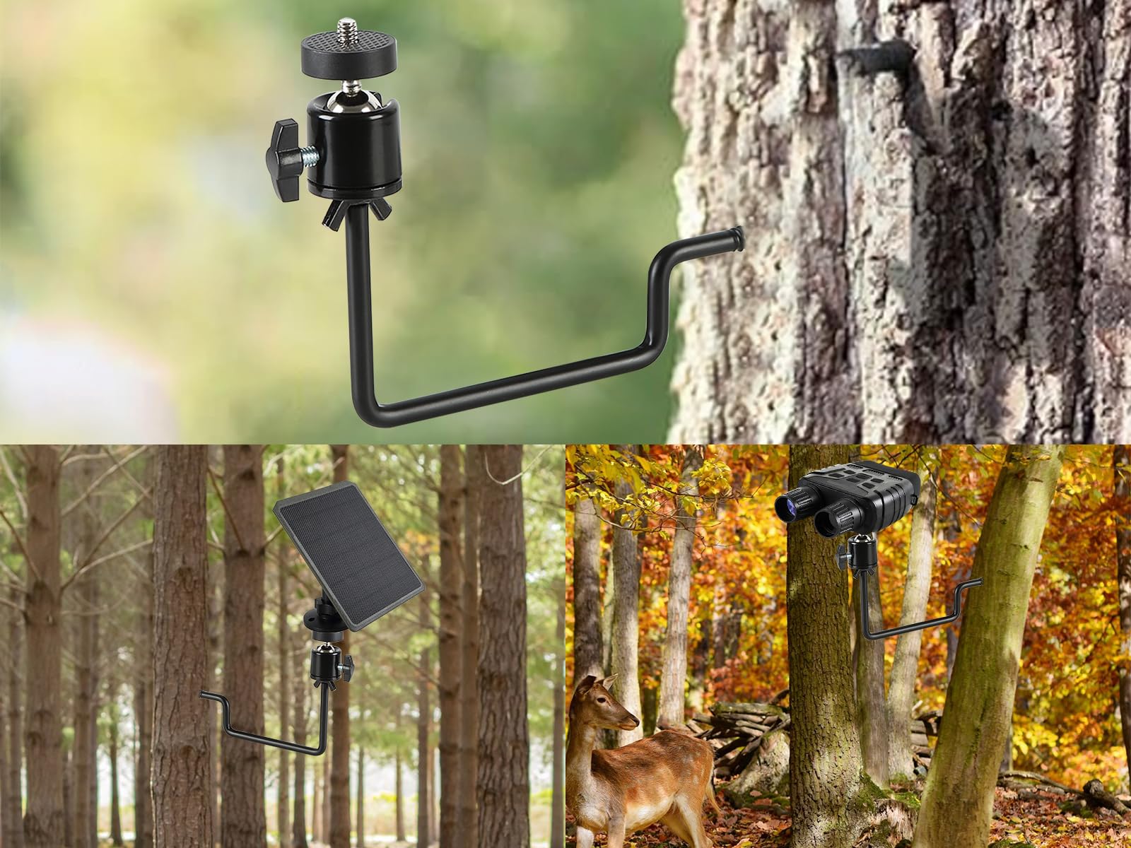 Supporto per fotocamera 4 pezzi Supporto per fotocamera da caccia Metal Haler con mini testa a sfera Startiv su muro o albero