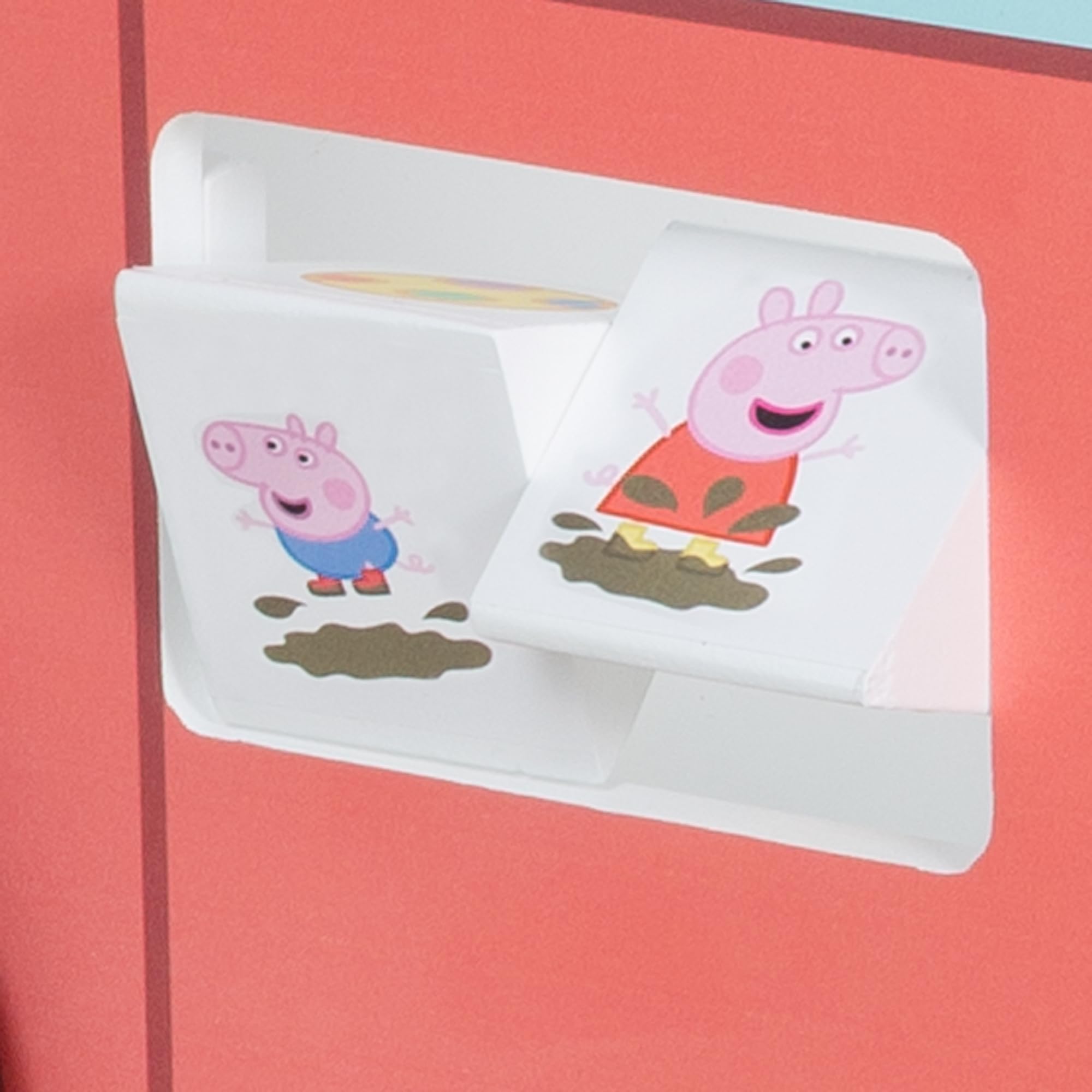 roba Carrello Giocattolo a Spinta Bully Peppa Pig - con Abaco e Ruote - per Imparare a Camminare - Primi Passi - Regalo Compleanno, Natale, Pasqua - Legno Laccato Bianco/Rosa