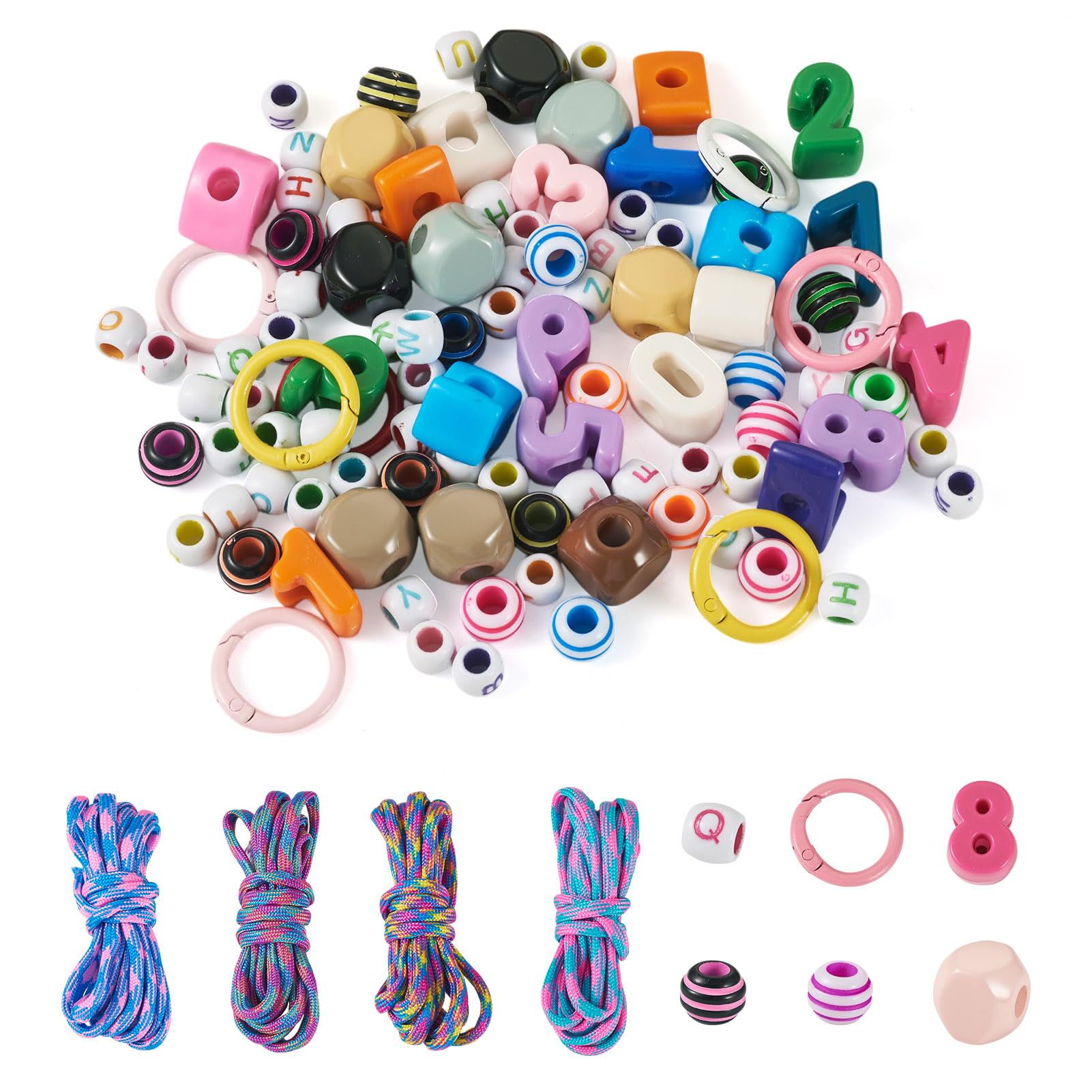 Kit de llavero de cuentas completo para armar accesorios personalizados sin herramientas