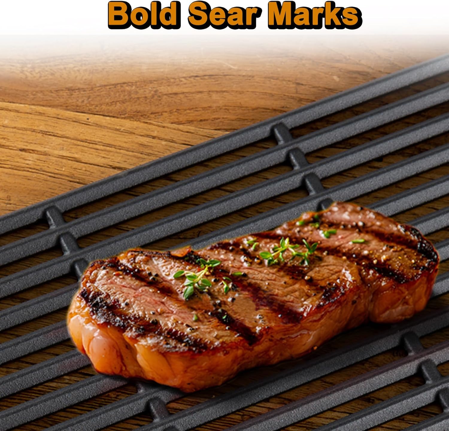 Grill Replacement Parts for Broil King 9865-54 Grill Grates Signet 20 70 90 Broil Mate 1161-54 1551-54 1551-64 1553-64 1651-54 Huntington 6962-64C Grill Parts Cast Iron Cooking Grates Grid 2 Pcs