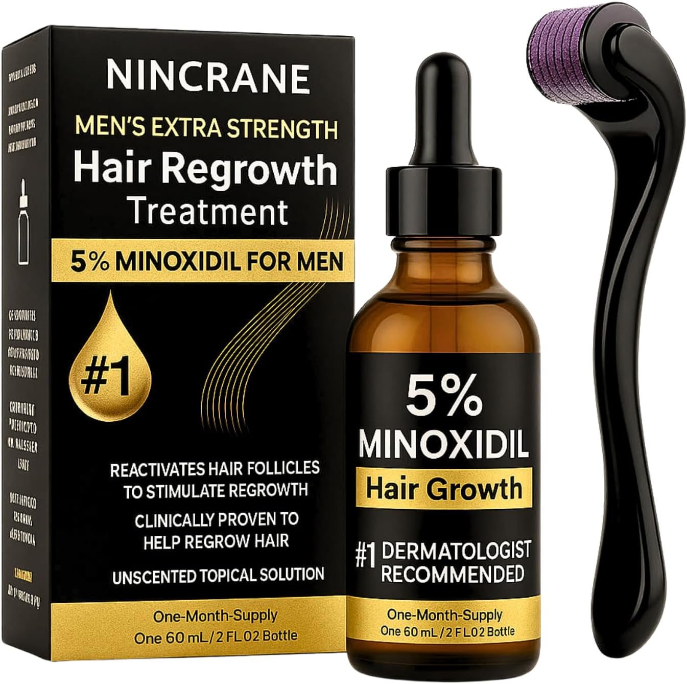 Amazon.com : 5% Minoxidil Hair Growth Oil for Men & Women Kit - Extra ...