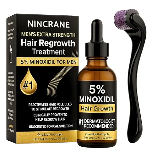 Minoxidil para hombres 5%  Kit de crecimiento de cabello y barba  Tratamiento de pérdida de cabello extra fuerte  Minoxidil tópico para cabello
