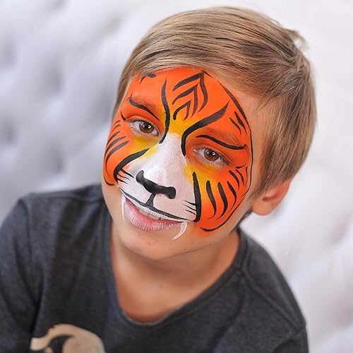 Vista 17 de CCbeauty Barra de pintura facial marrón, kit de pintura facial, pintura corporal profesional a base de aceite, maquillaje SFX no tóxico para ciervo