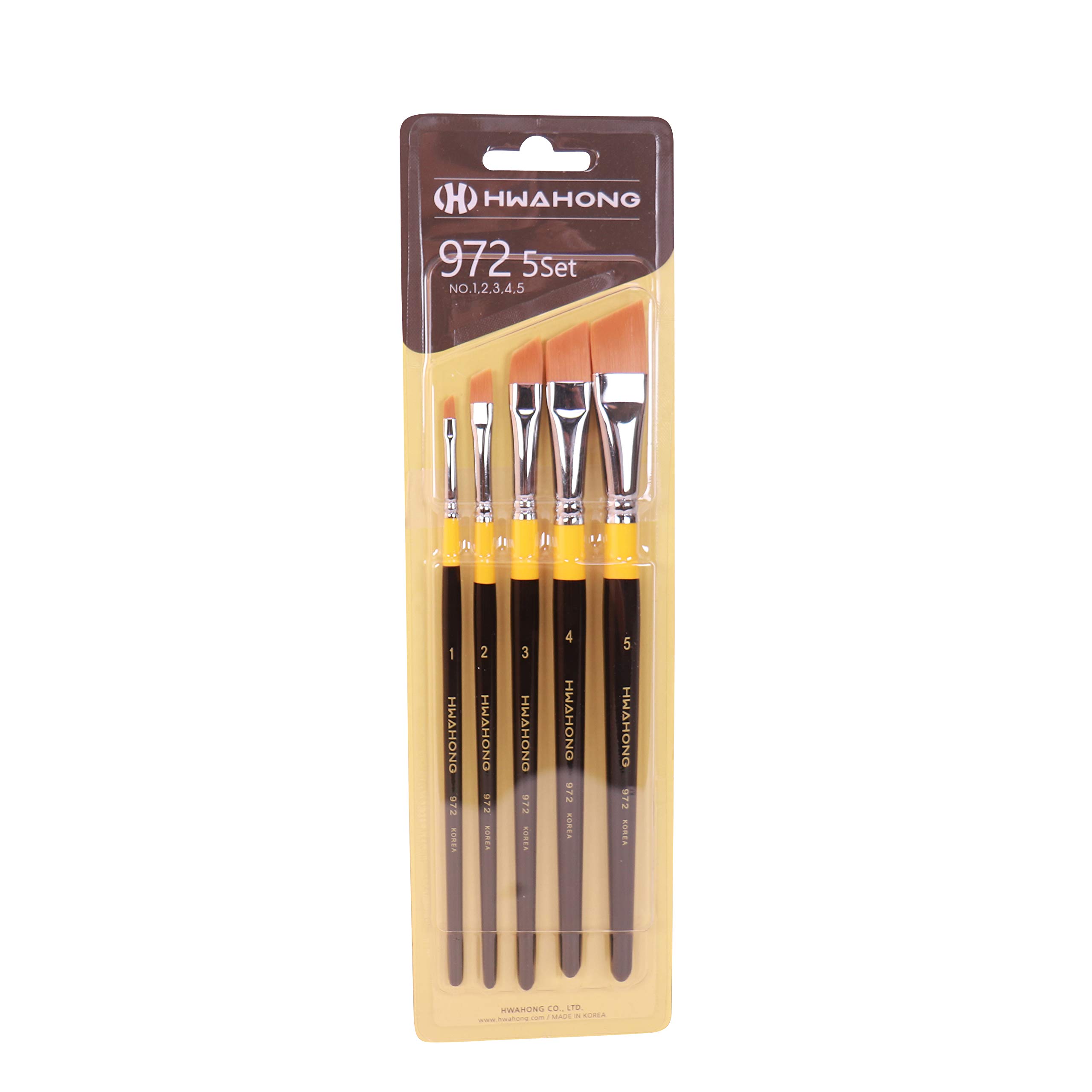 Amazon.com: HWAHONG Art Paint Brushes 972 Series, Brush Set of 5