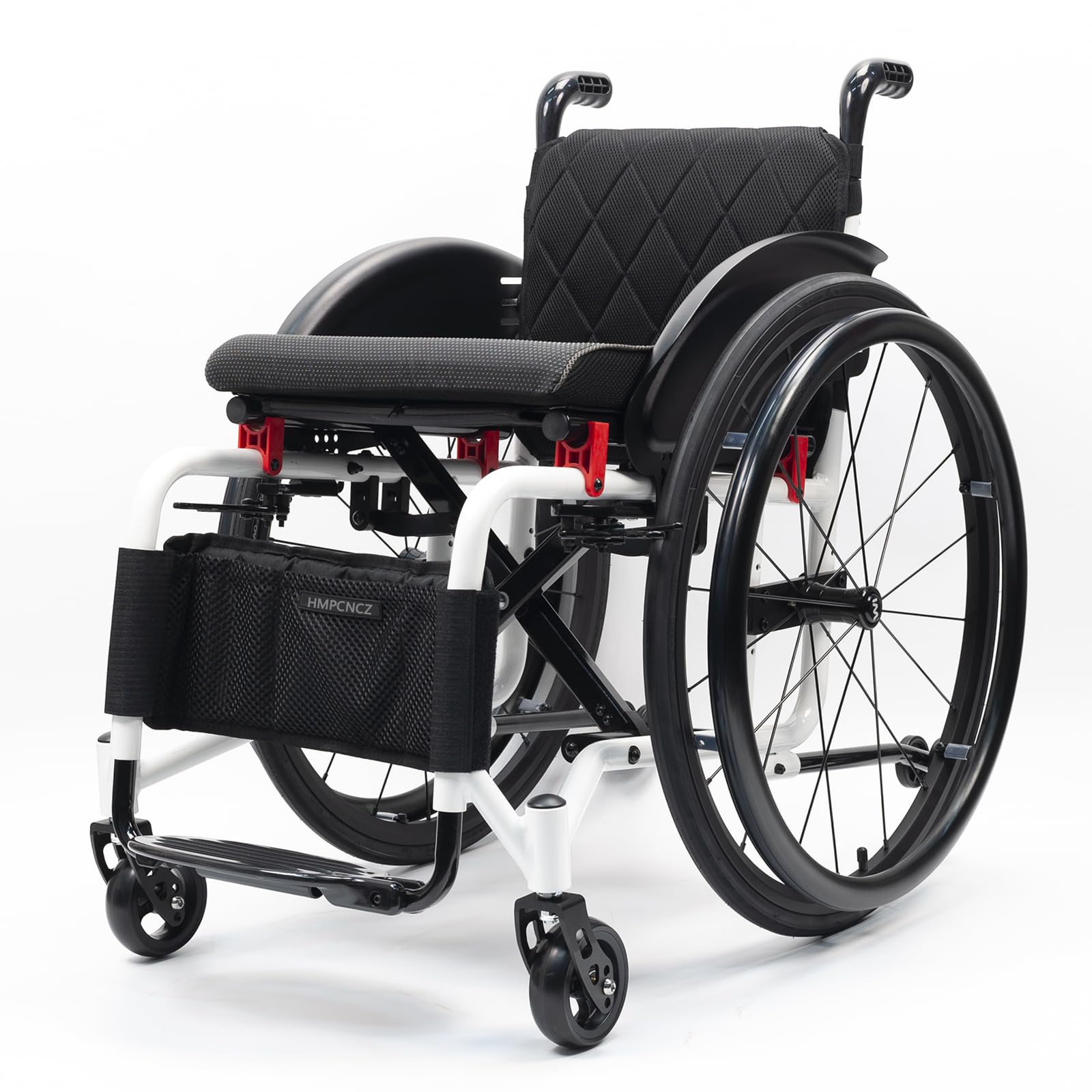 Silla de Ruedas Deportivas para Adultos,Silla de Ruedas Deportivas Plegable Ultra Ligera para Todo el Terreno,Silla de Ruedas de Aluminio silenciosa portátil para Todo el Terreno(38cm/15in)