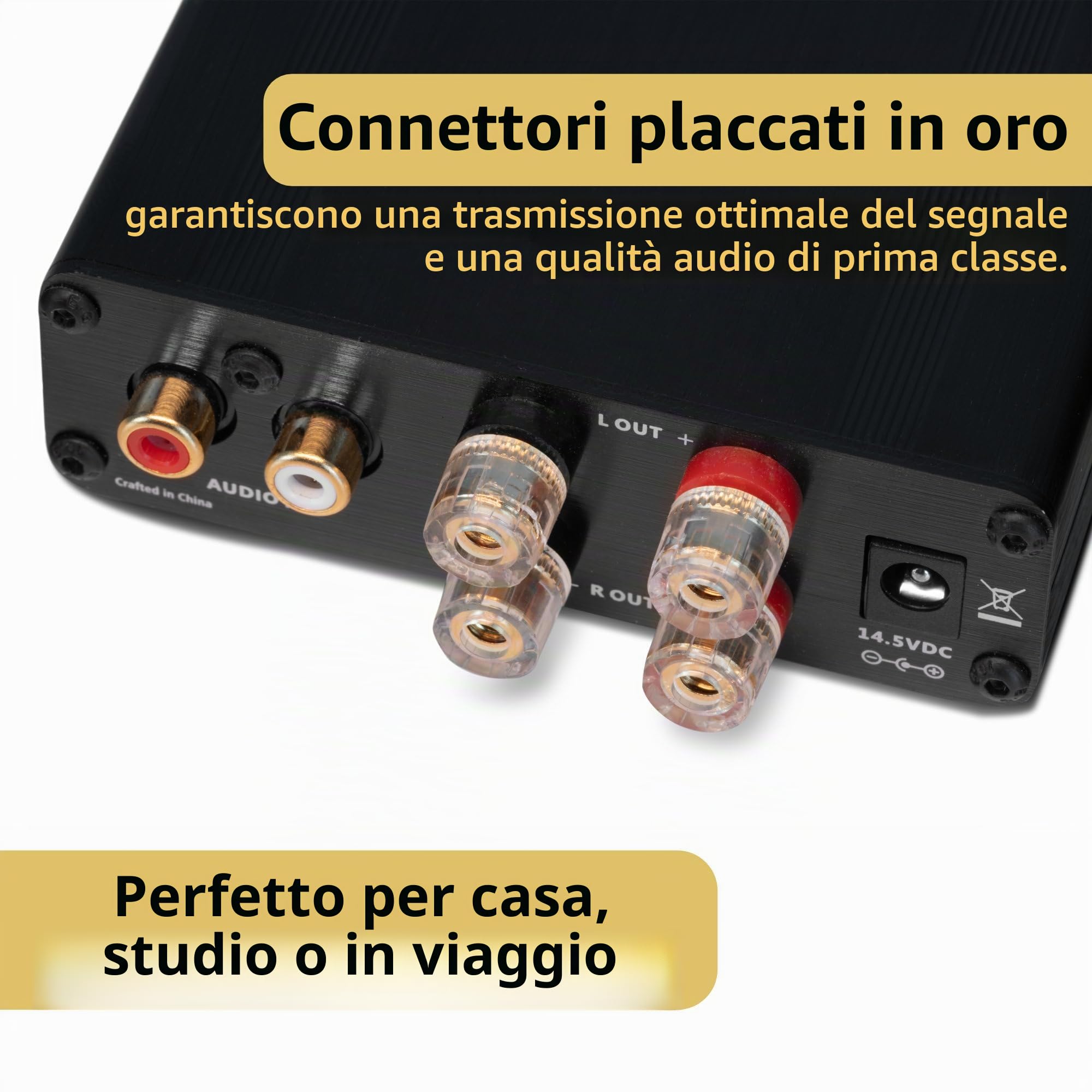 Pronomic MAMP-215 Mini Amplificatore HiFi 30 Watt, Ingresso stereo cinch