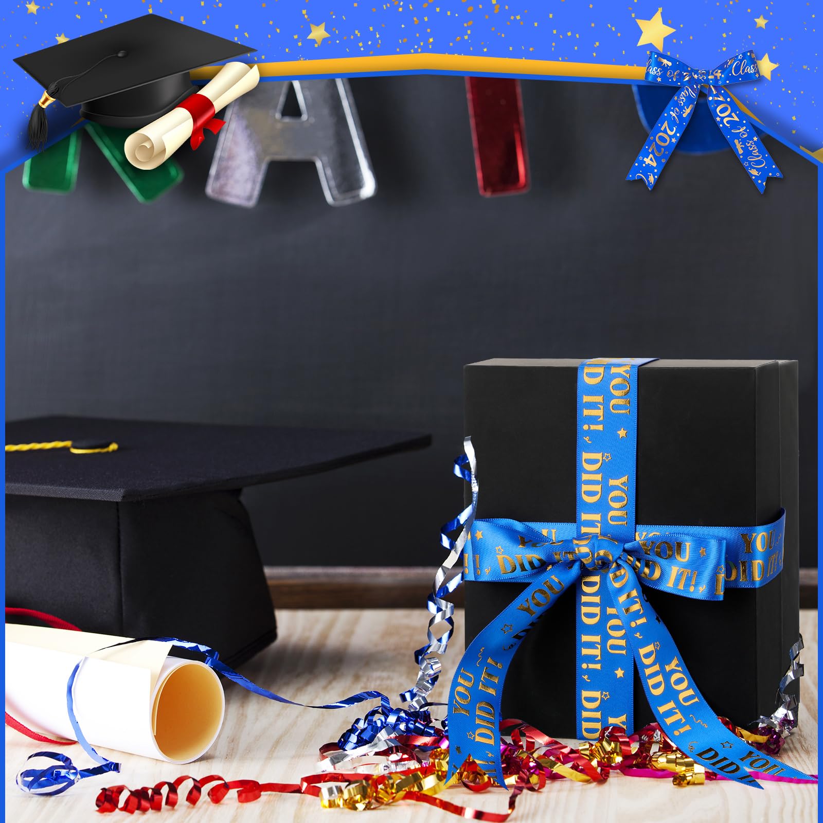 Snapklik.com : Moukeren 3 Roll Class Of 2024 Graduation Ribbon ...