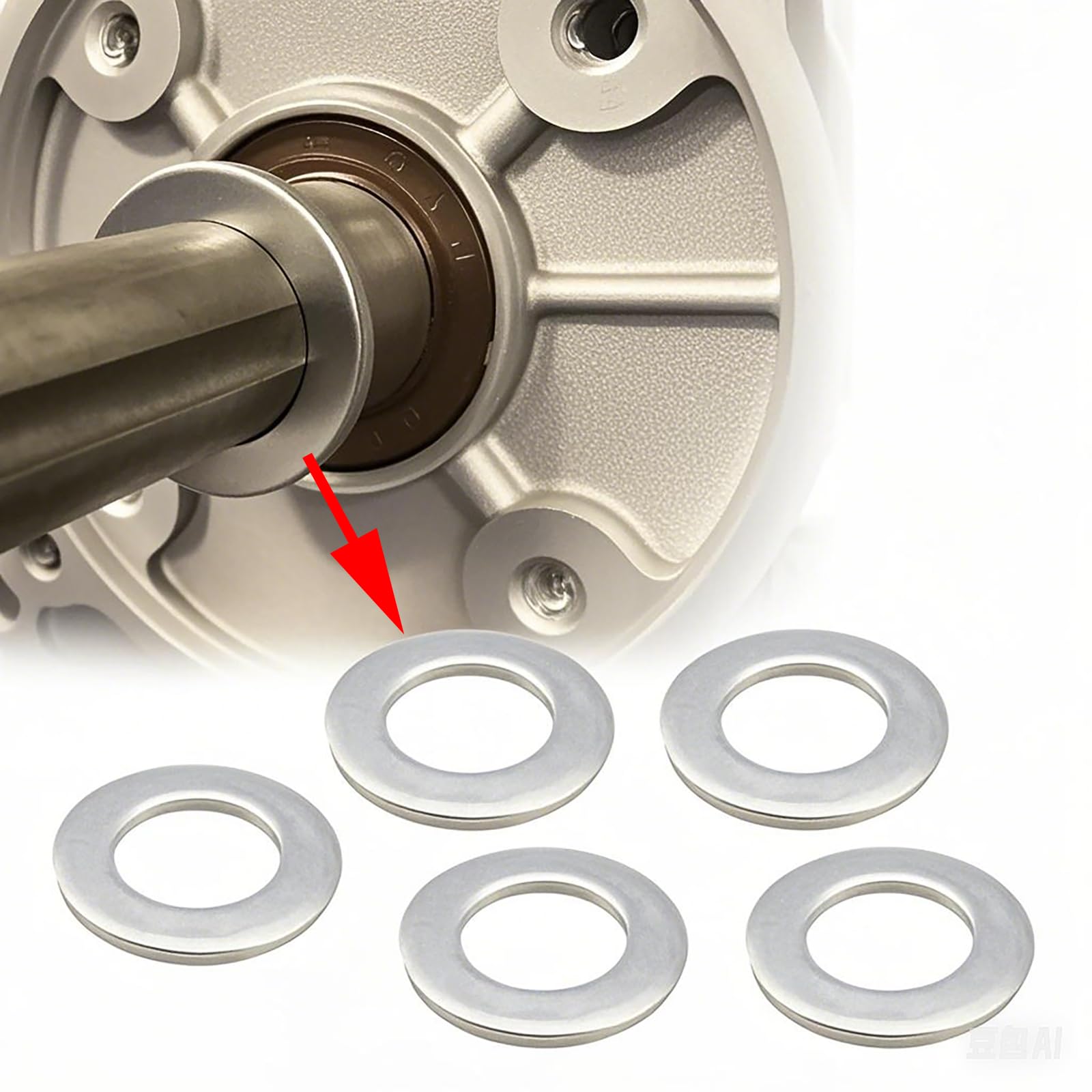 5pcs Clutch Spacer Shim Washer 3/4 inch Shaft for 30 Series Torque Converter Predator 212cc Coleman CT200U BT200X KT196 196cc GX160 6.5hp 208cc Engine Mini Bike Go Kart