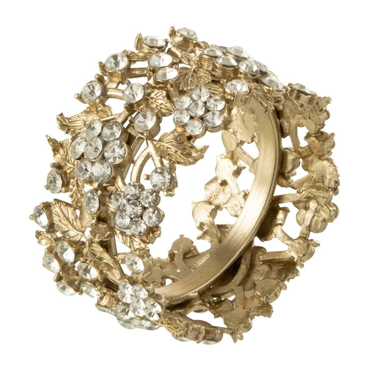 Paris Prix Lot de 6 Ronds de Serviette Vallee 5cm Or